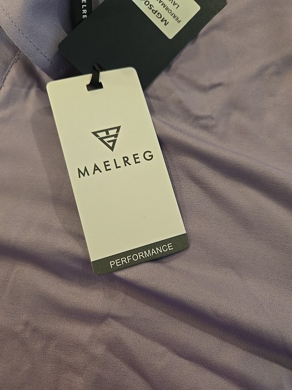 NWT Maelreg Mens Large Lavender Golf performance Polo Short Sleeve gallery
