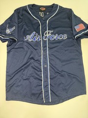 United States Air Force USAF Baseball Jersey Blue Mens Size 2XL NWT