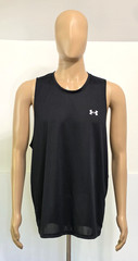 Under Armour Tech Tank Top Mens XL Fitted Black Lightweight Crew Neck Pullover