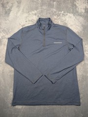 Vineyard Vines Performance Pullover Mens Medium Blue 1/4 Zip Stretch Long Sleeve