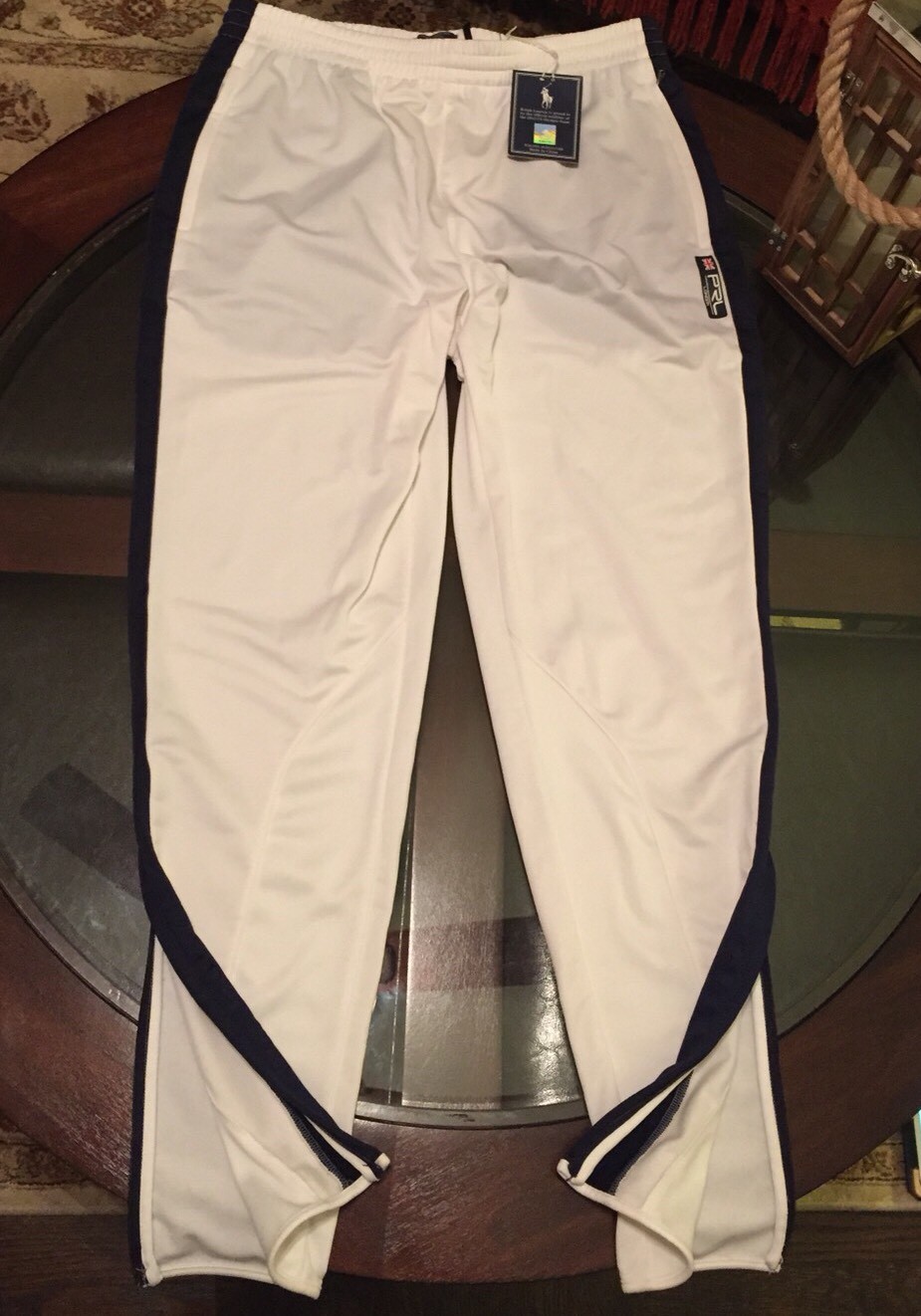 Ralph Lauren Gent’s Track Sweat Pants Britain Sz Large White New With Tags gallery