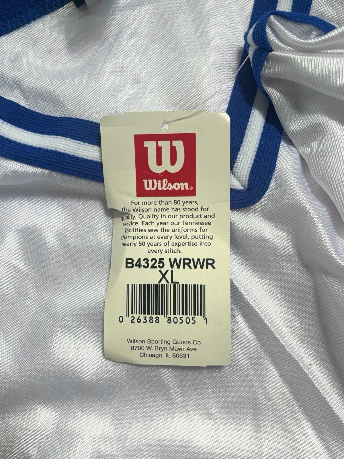vintage wilson dazzle basketball jersey shirt mens size XL NOS NWT 90s USA made gallery