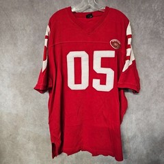 Vintage FUBU Sports 05 Red Throwback Rap Hip Hop Urban Football Jersey 50 2XL