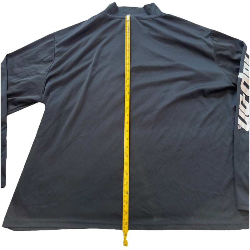 Snap-On Tools Pullover Performance 1/4 Zip Long Sleeve Black Shirt Mens 2XL gallery