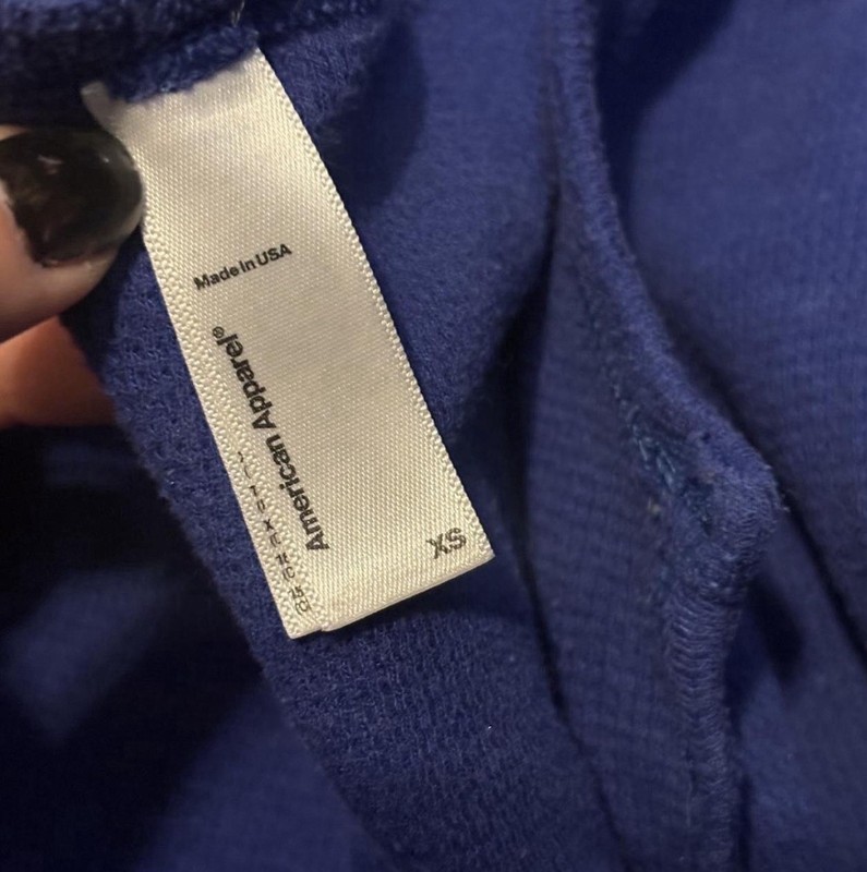 American Apparel Men’s Blue Henley Long Sleeve T-Shirt XS Dexter gallery