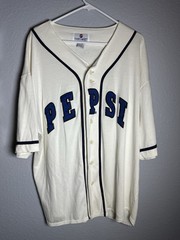 Vintage Pepsi GeneratioNext Vintage Button Up Baseball Jersey (Size 2XL) White