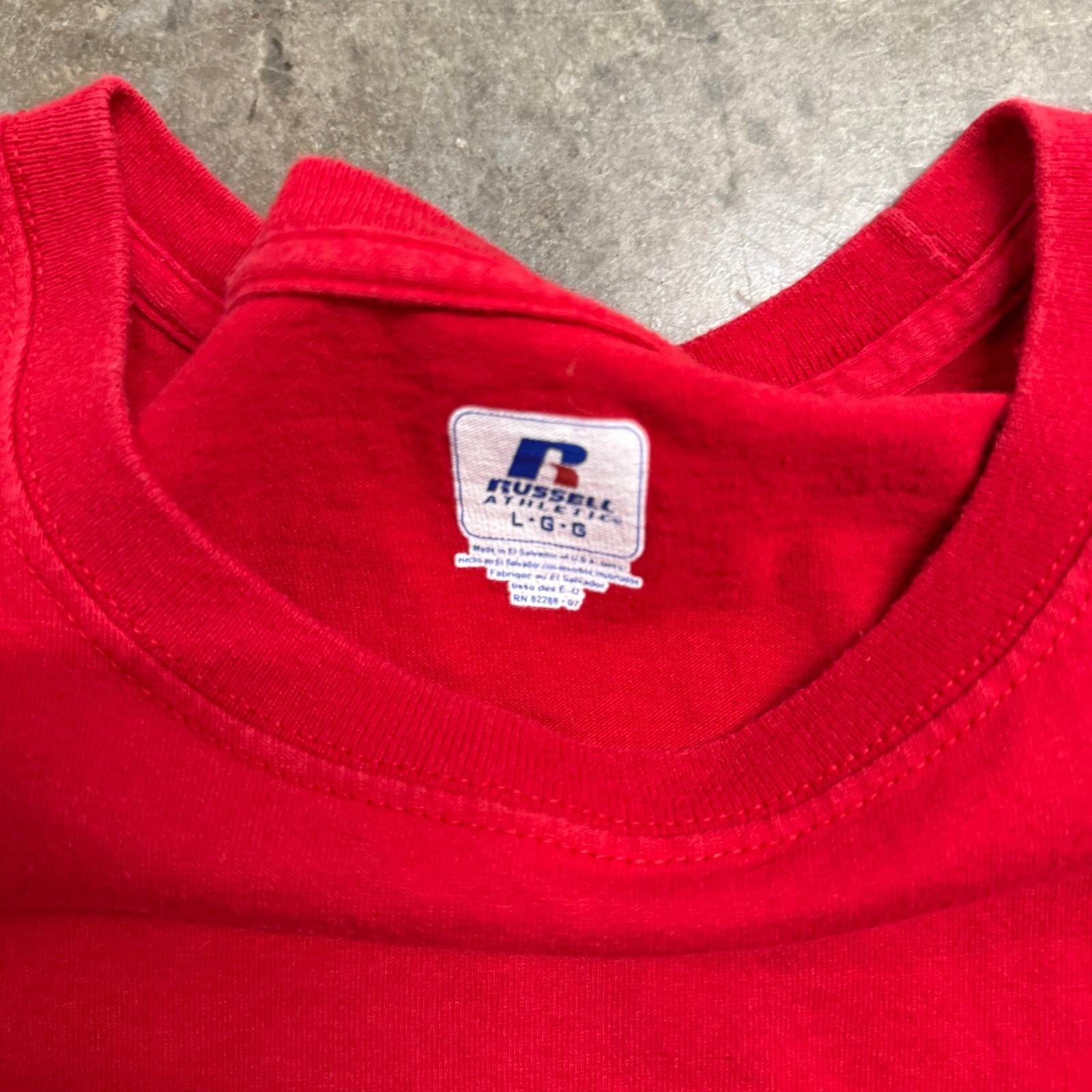Russell Athletic Mens Muscle Tee Red Sleeveless Shirt Cut Off Size Large gallery