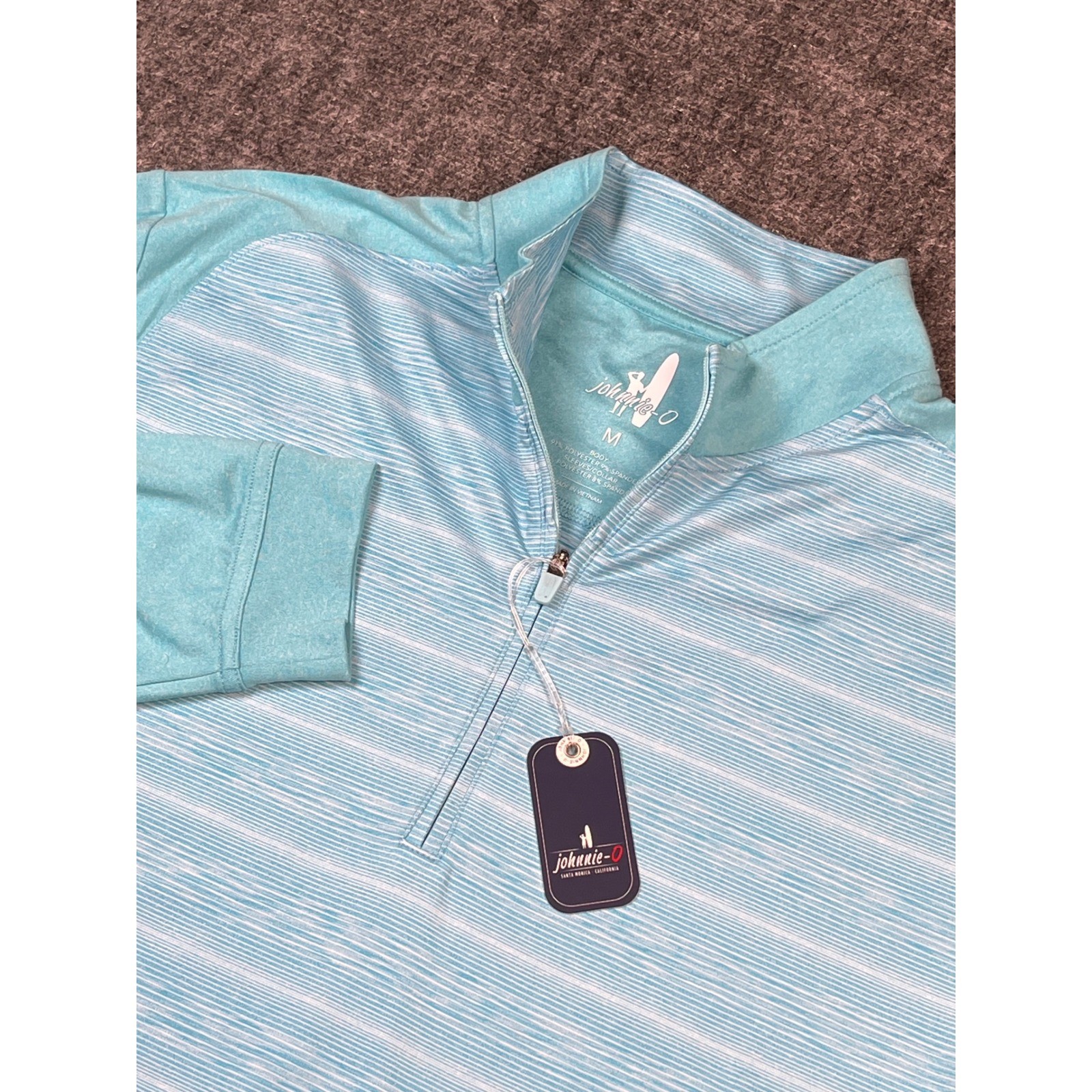 New Johnnie-O Bert 1/4 Zip Performance Pullover Baja Blue Golfcore Athletic gallery