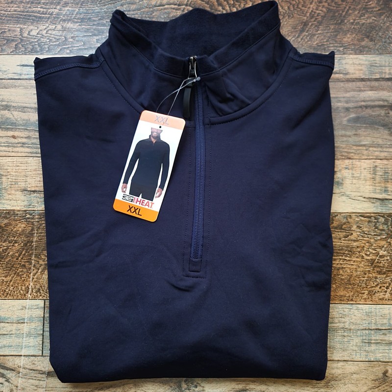 Lot of 2-32 Degrees Heat Tech 1/4 Zip Pullover Mens 2XL Long Sleeve Shirt gallery