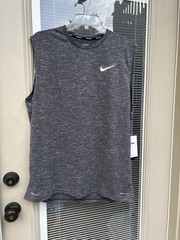 NIKE Mens Essential Hydroguard Swim Tank top UPF 40+ NESSA588-001 size L $44