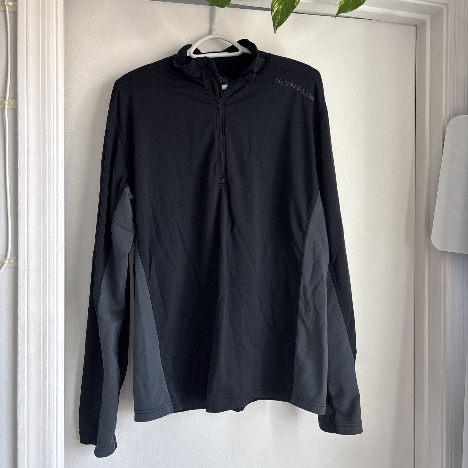 Men’s Scentlok 1/2 Zip PullOver Hunting Outdoor Black Long Sleeve Sz XL gallery