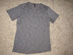 LULULEMON MEN SZ XL HEATHERED DARK GRAY LIGHTWEIGHT T-SHIRT SHORT SLEEVE