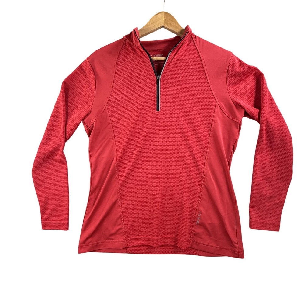Oobe Pullover Jacket Mens Medium Red Hydrovent 1/4 Zip Mock Neck Athletic Top