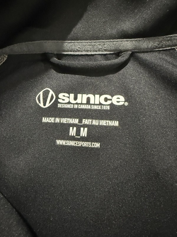 Sunice Mens M Athletic Performance Long Sleeve Shirt 1/4 Zip Black Mock Medium gallery