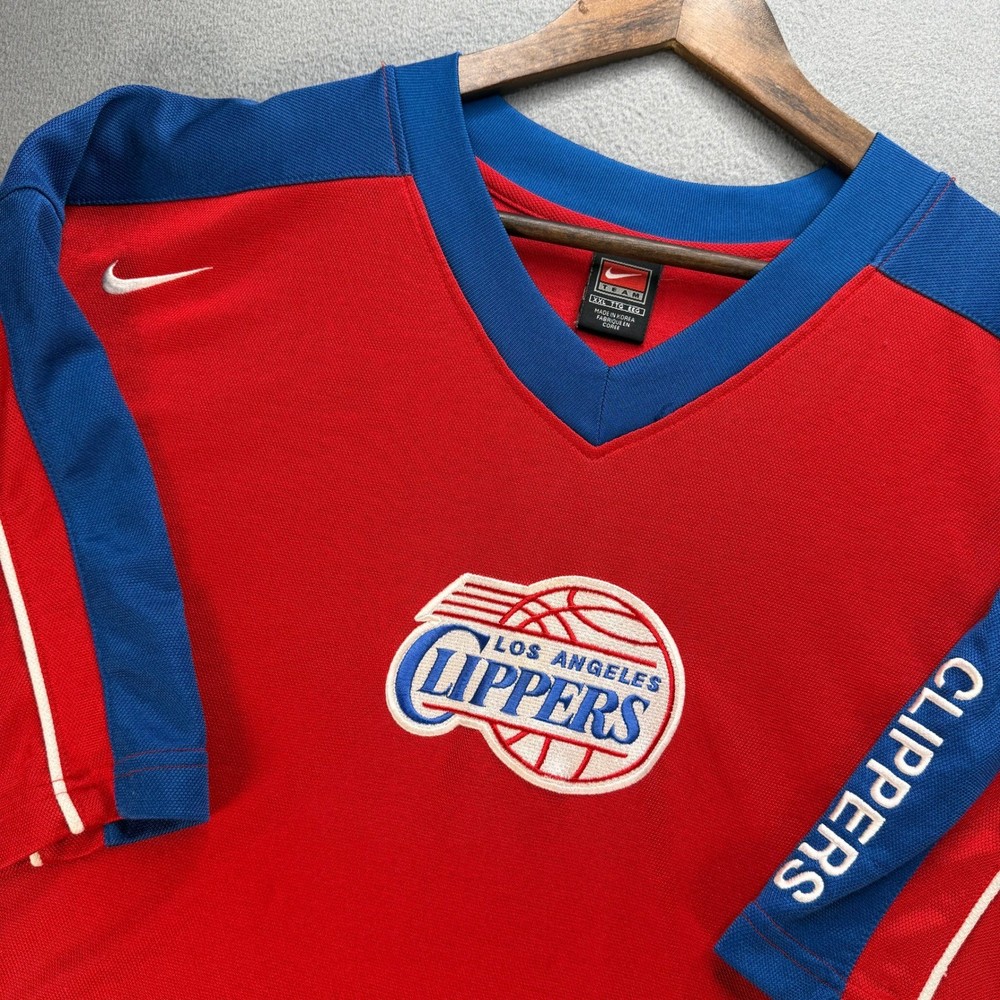 Vintage Los Angeles Clippers Nike NBA Shooting Shirt Warm Up XXL Red Embroidered