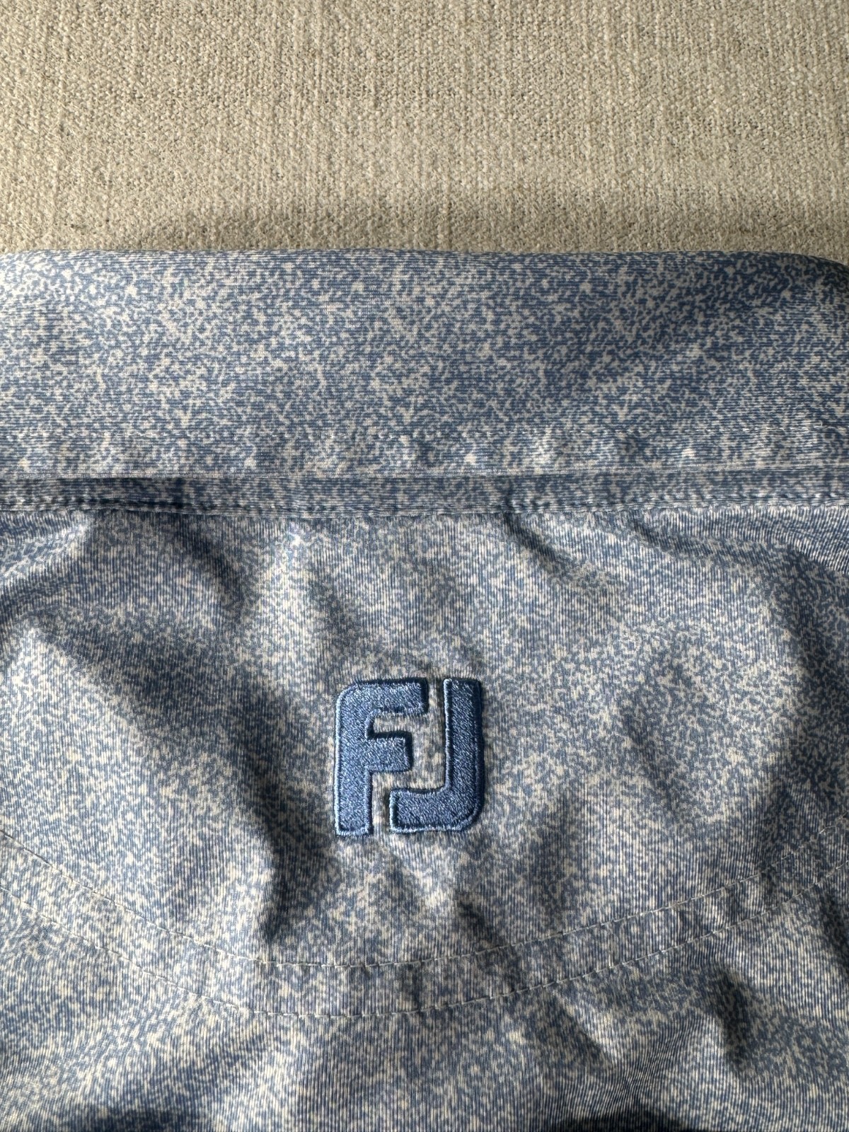 FootJoy Men’s Performance Polo Shirt Blue White Speckled XL "Golf Staff" gallery