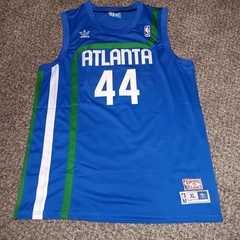 XL Pistol Pete Maravich Atlanta Hawks Adidas Blue NBA Basketball Jersey New