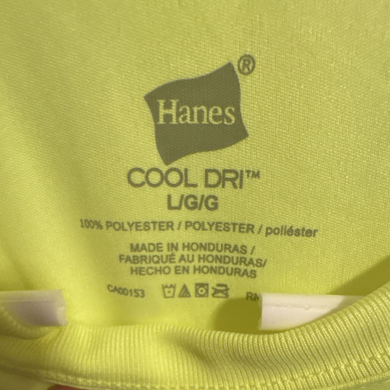 Hanes Cool Dri Men's Yellow Breathable Crew Neck Short Sleeve T-Shirt L/G gallery