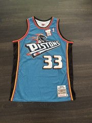 NWT MITCHELL & NESS NBA AUTHENTIC ROAD JERSEY DETROIT PISTONS 98 GRANT HILL XXL