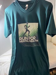 Run for Mental Health T-shirt Small, Green