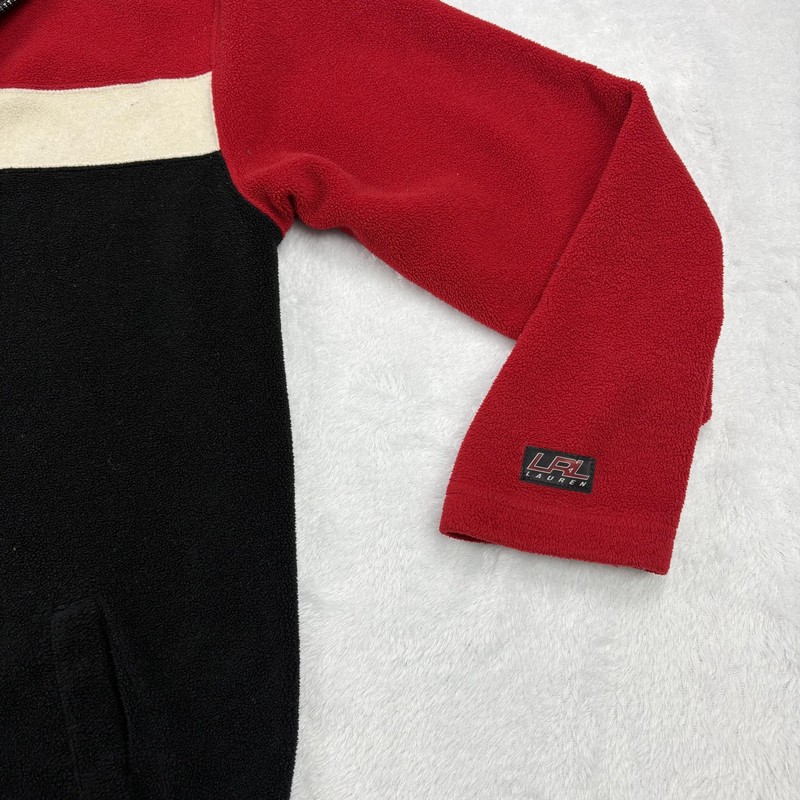Lauren Ralph Lauren Pullover Mens S Black Full Zip Stand-Up Fleece Pockets gallery
