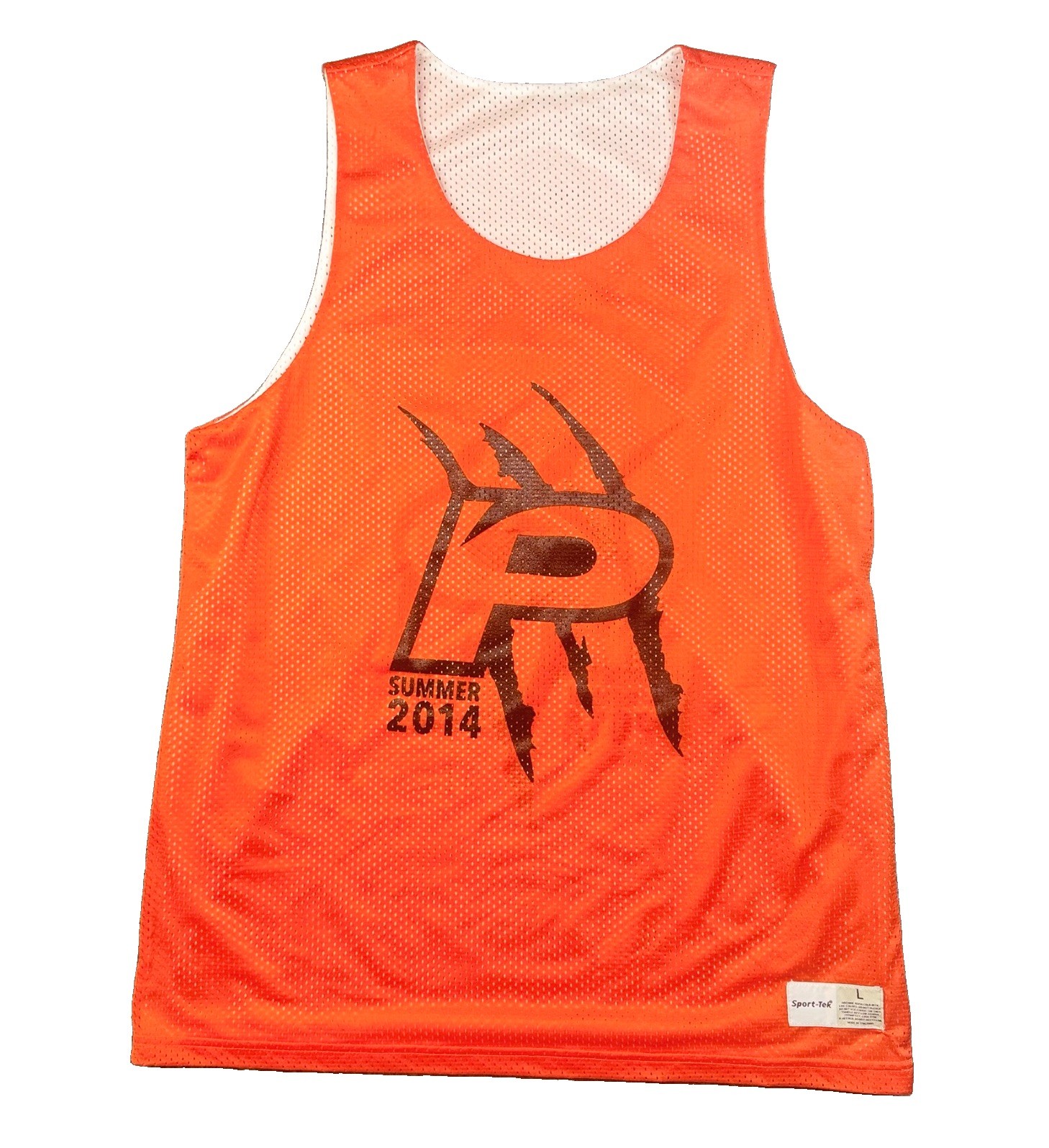 Sport-Tek Reversible Mesh Practice Jersey Orange White Summer 2014 Adult L 1421 gallery