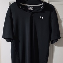 Under Armour HeatGear Men’s Polo Shirt Loose Fit Short Sleeve Black M
