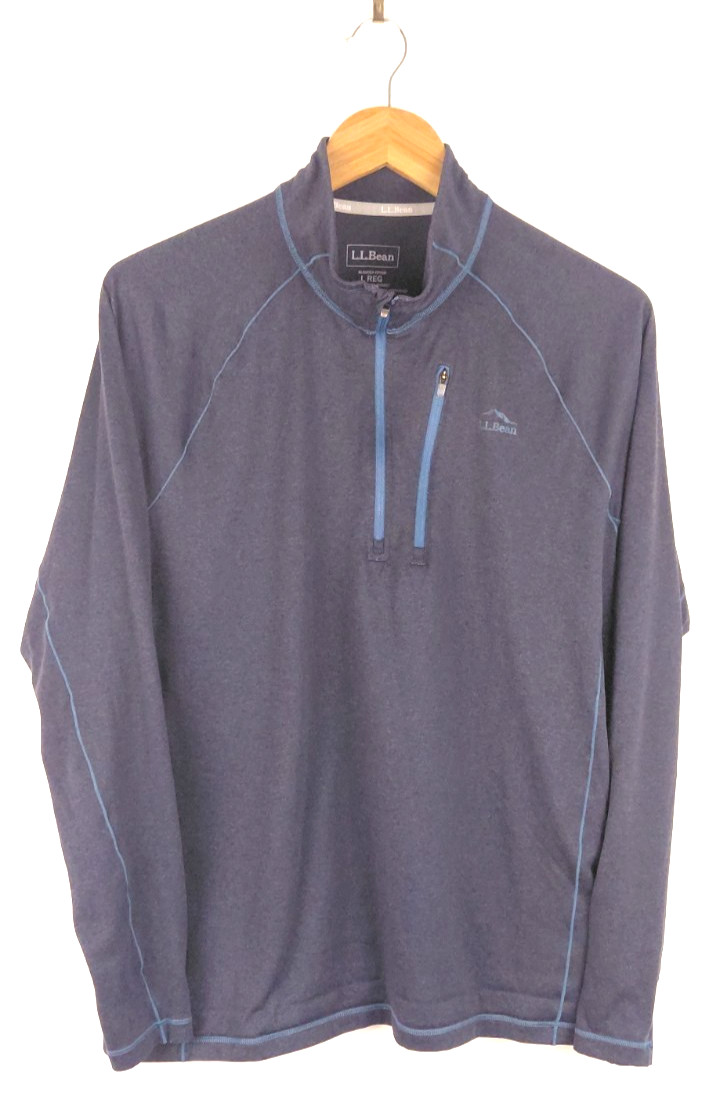 LL Bean Men's Large 1/4 Zip Pullover Quick Dry Base Layer Performance 509467 gallery