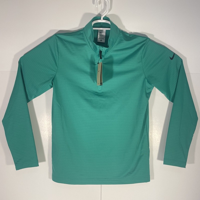 NWT Nike Golf Men's Victory Waffle Dri-Fit 1/4 Zip Green FD5837-324 Size Small gallery
