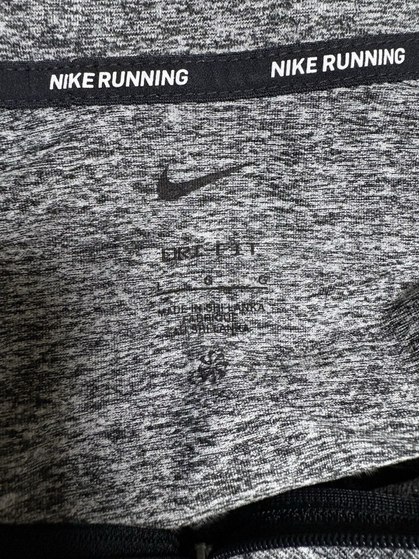 Nike Running Dri-FIT Element Top 3/4 Zip Pullover Mens Large Grey gallery