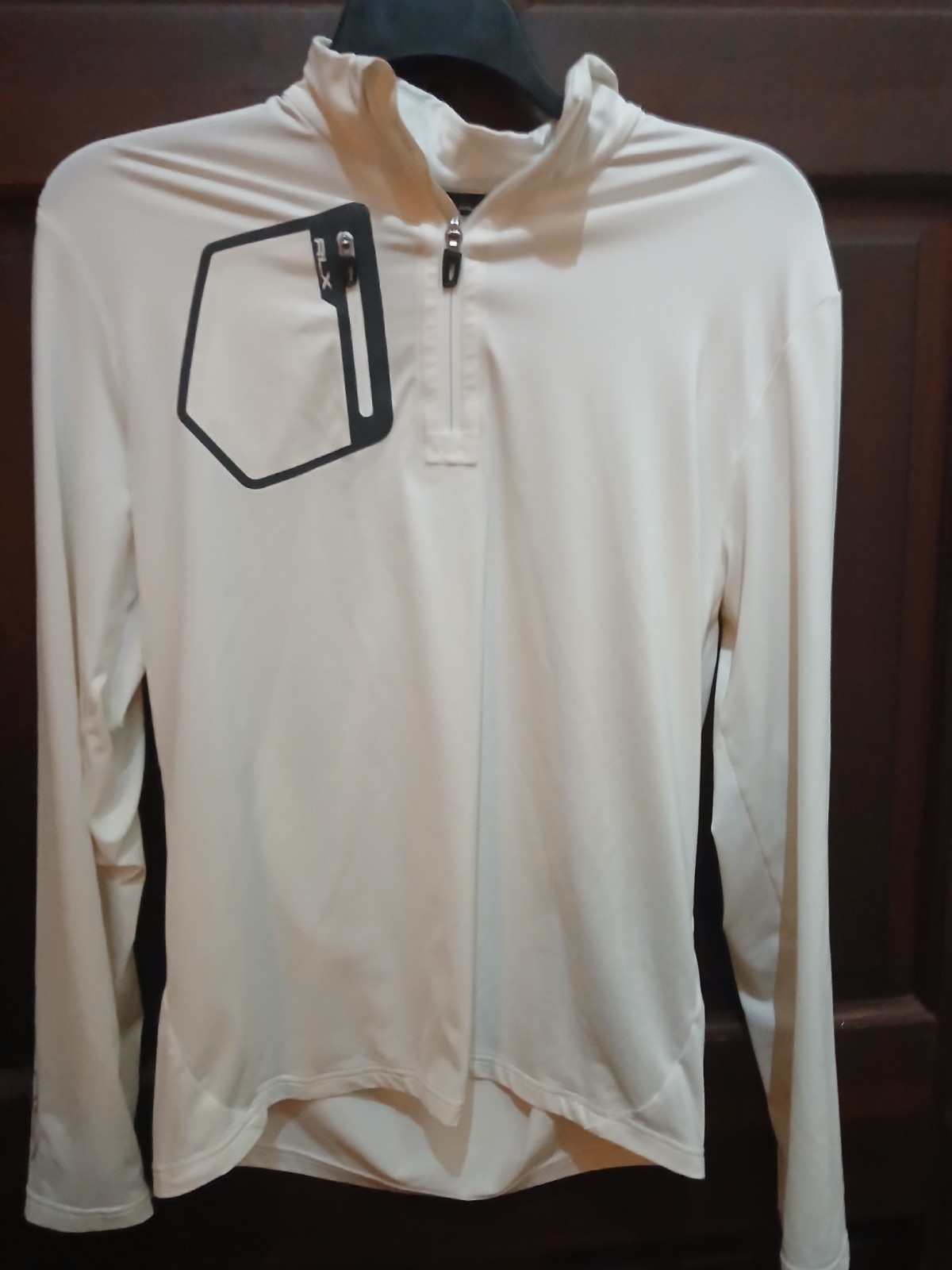 RLX Ralph Lauren Quarter Zip Pullover Mens Size M White Performance Golf Shirt gallery