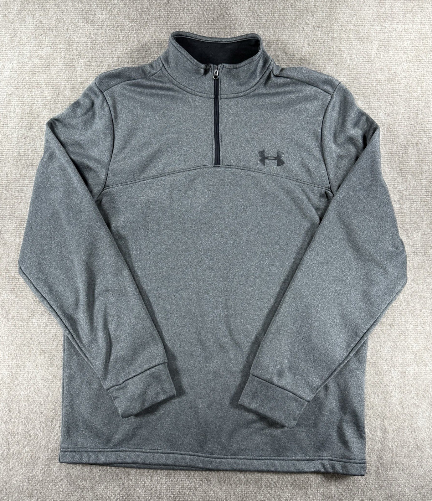 Under Armour ColdGear Men’s Medium Gray 1/4 Zip Pullover Fleece Lined Loose Fit gallery