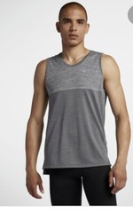 Nike Dri-Fit Medalist Running Tank DRY Knit gunsmoke Grey 924613-036 Size L