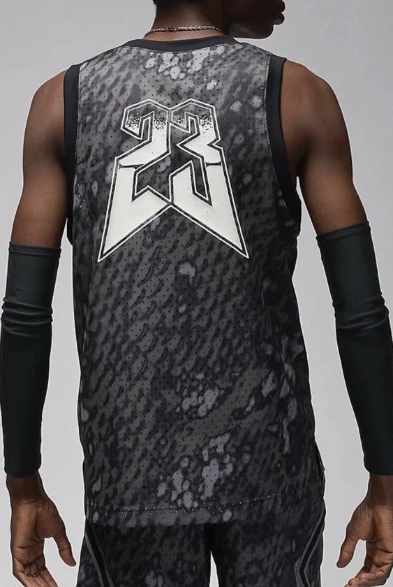 Nike Air Jordan Sport Dri-FIT Mesh Jersey Jumpman Black Sz Small FN5854-010 gallery