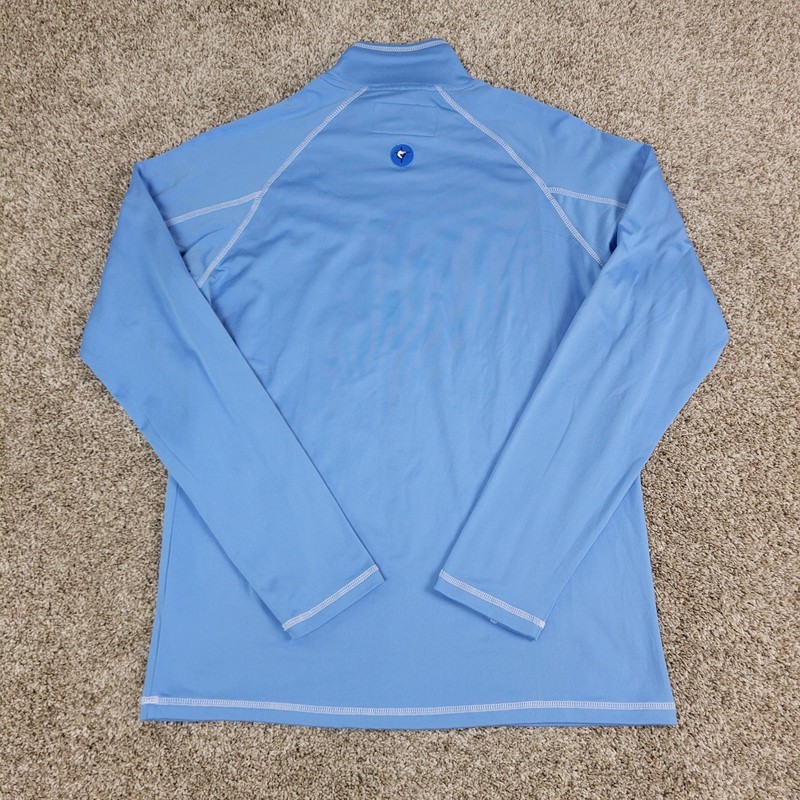 White Water Mens Medium Solid Blue Performance Stretch Quarter Zip gallery