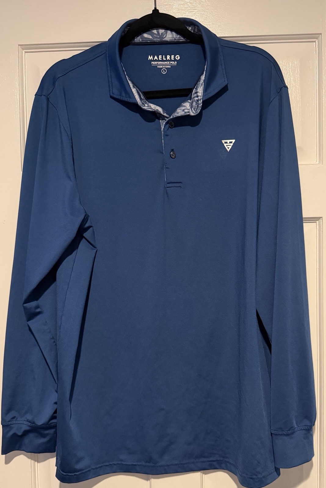 MAELREG Performance Polo Golf/Performance Long Sleeve Blue SZ L Stretch gallery