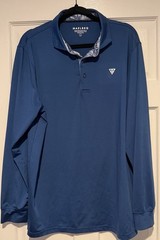 MAELREG Performance Polo Golf/Performance Long Sleeve Blue SZ L Stretch