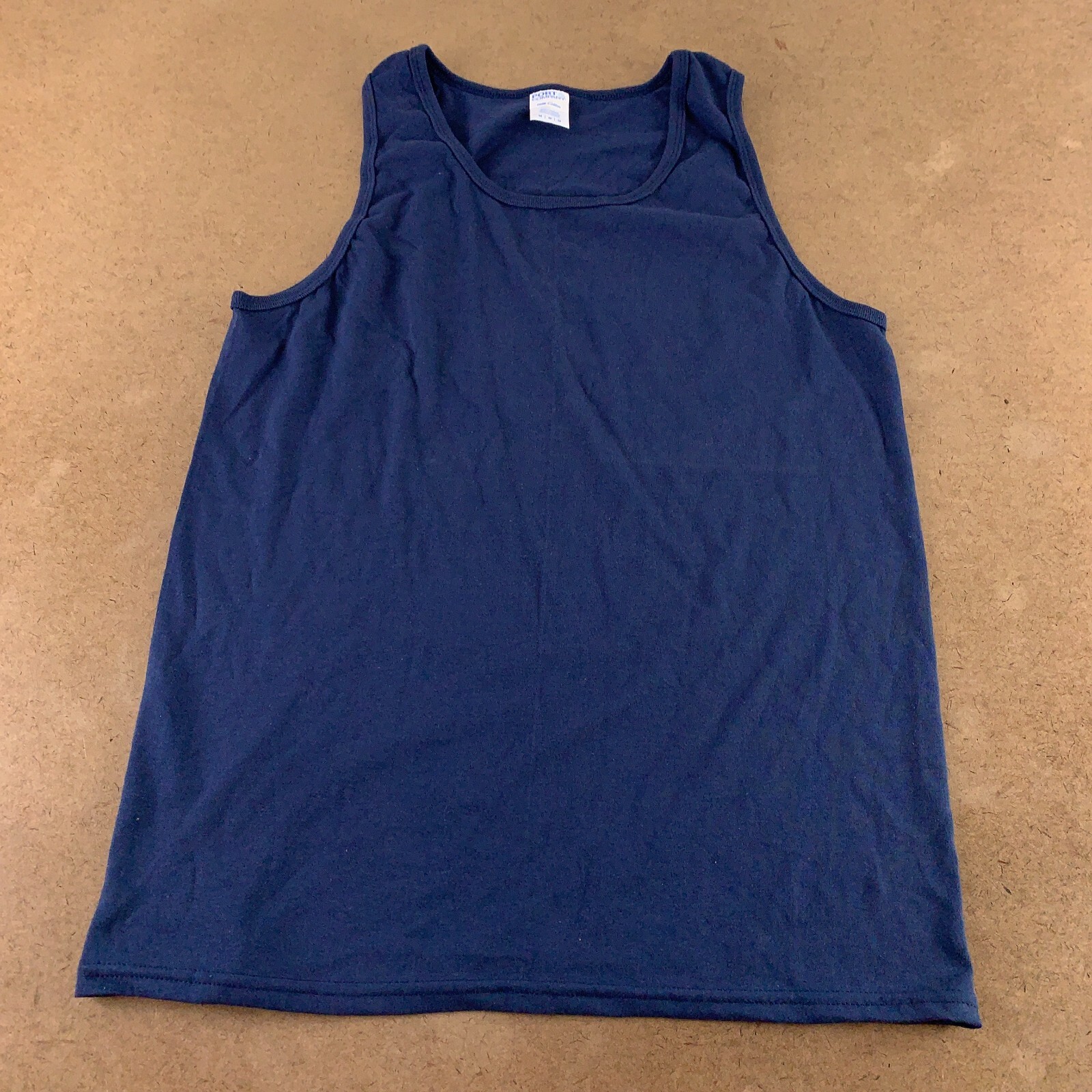 Port & Company Men's Size Medium Navy Core Cotton Scoop Neck Tank Top New gallery