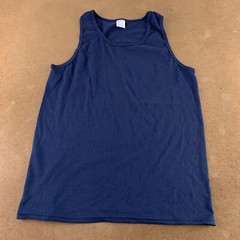 Port & Company Men’s Size Medium Navy Core Cotton Scoop Neck Tank Top New