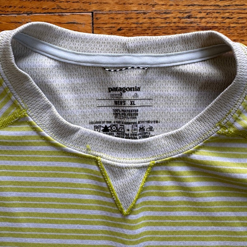 Patagonia Capilene 3 Midweight Men XL Striped Lime Green Base Layer 44225SP14 gallery