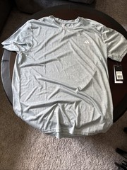 Adidas Men’s Lightweight Breathable Soft Golf Tech Tee Heather Baby BLUE Size L