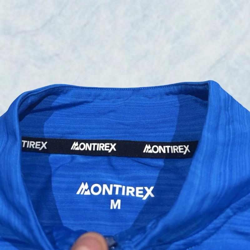 Mens Blue Montirex Trail 1/4 Zip Top - Running Gym Active Size Medium (M) U61 gallery