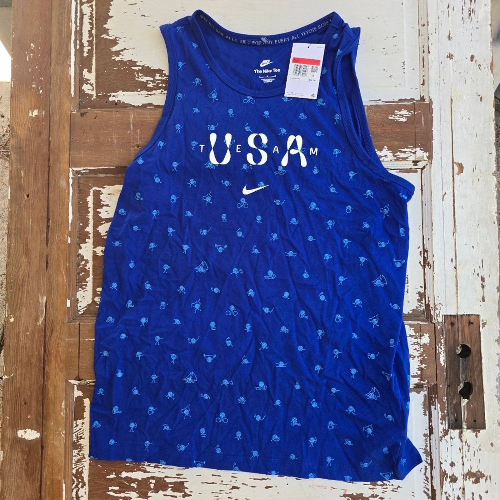 New Nike Team USA Olympic Club Tank Top Vest Blue FN0879 Men’s L gallery