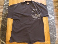 HARLEY DAVIDSON SKULL WINGS 2011 GRAPHIC T-SHIRT BLACK BACK HIT – MENS SIZE XL