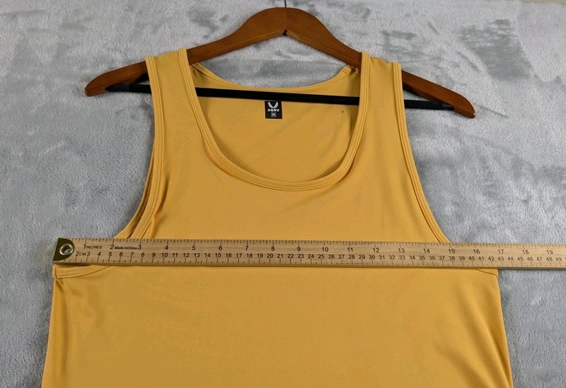 ASRV Tank Top Mens Medium Yellow Lycra Adaptiv Base Layer Performance DSG-1167 gallery