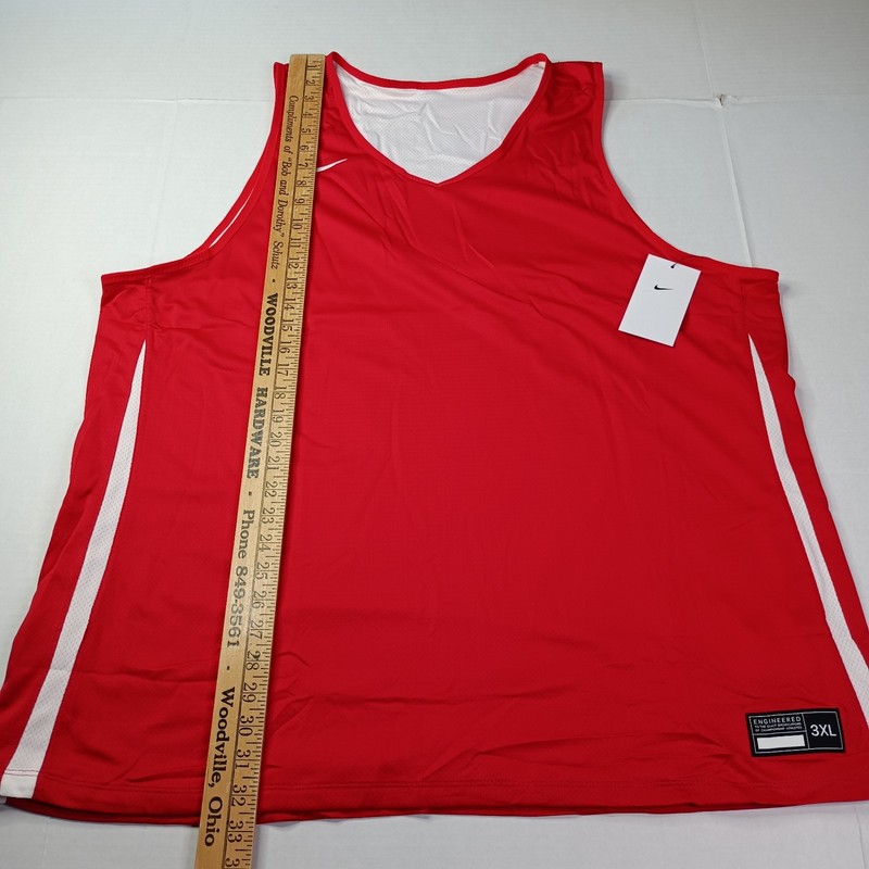 Nike Dri-FIT Basketball Jersey Men's Size 3XL Red White Reversible DN5212-658 gallery