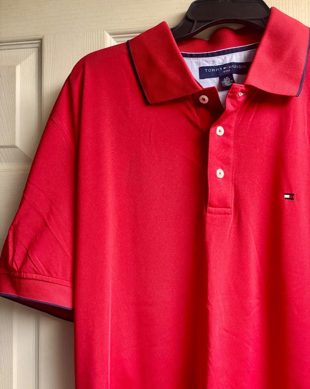 Nice TOMMY HILFIGER GOLF Sport Men's LG Casual Dress Polo Short Sleeve Shirt gallery