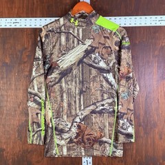 Under Armour Shirt Cold Gear Evo Scent Control Mock Fitted Realtree Camo Medium
