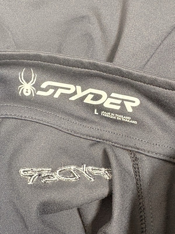 Spyder Ski Snow Gate T-Neck Long Sleeve Pullover Mid Layer Top Blck/Red Sz L gallery