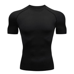 Men’s Running Compression Shirts Short Sleeve Sport Gym Tees Fitness Quick…